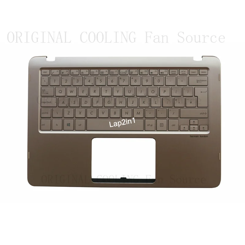 R+  New FOR Asus Zenbook UX360UA Q324UA Palmrest Cover w/ UK Keyboard 90NB0C01-R30UK0