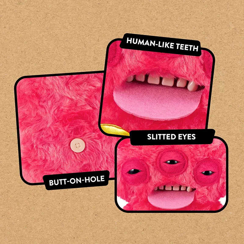 Peluche Fuggler Love Fugg 100% Originale, 9 Pollici, Divertenti Mostri con Denti Stravaganti, Bambola di Peluche da Collezione per Bambini ZURU