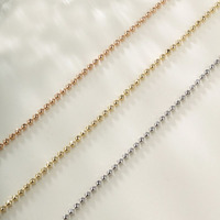 XP Jewelry -- 70 cm x 2 mm Gold Plated Tiny Beads Long Chains Necklaces for Women Men Matching Pendants