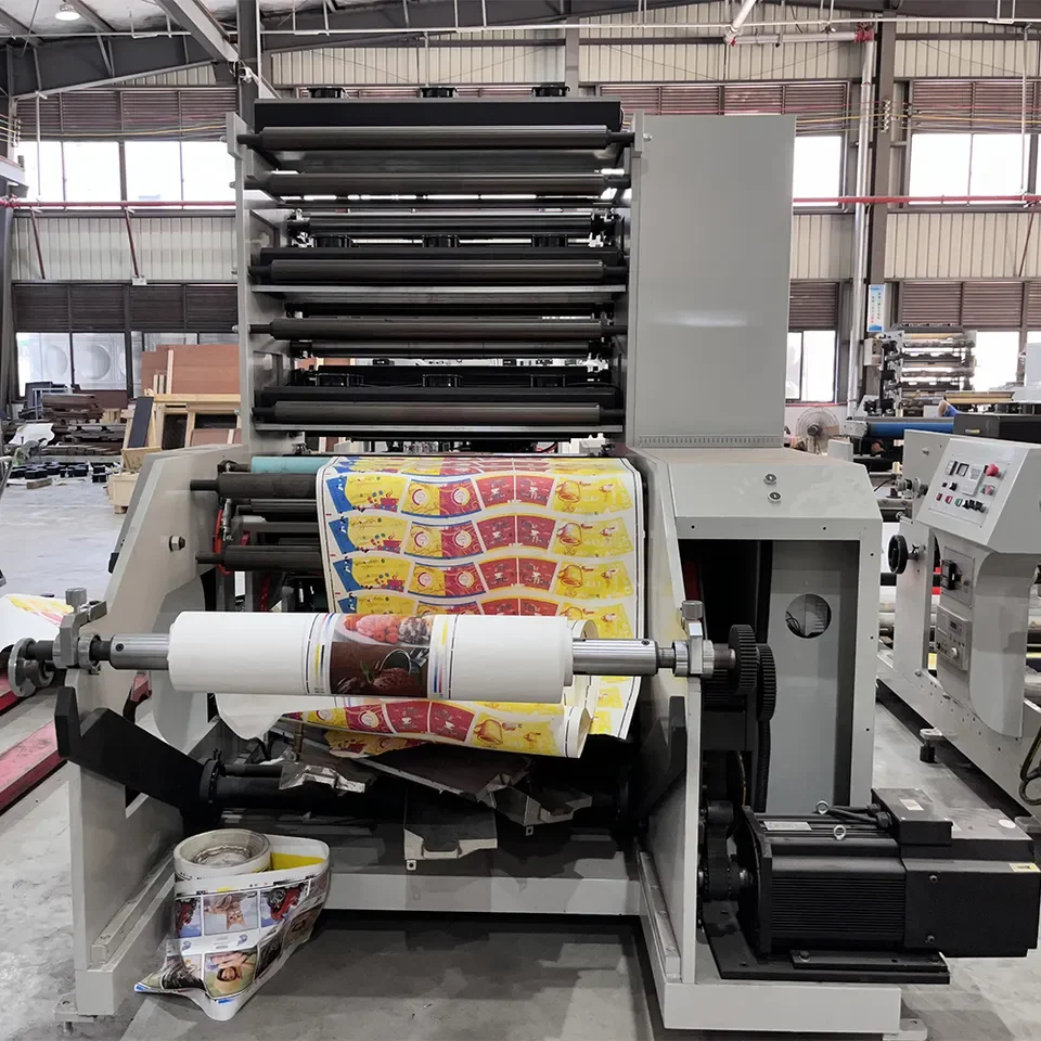 8 Color Roll To Roll Flexo Print And Label Machine Sticker Printing Machine