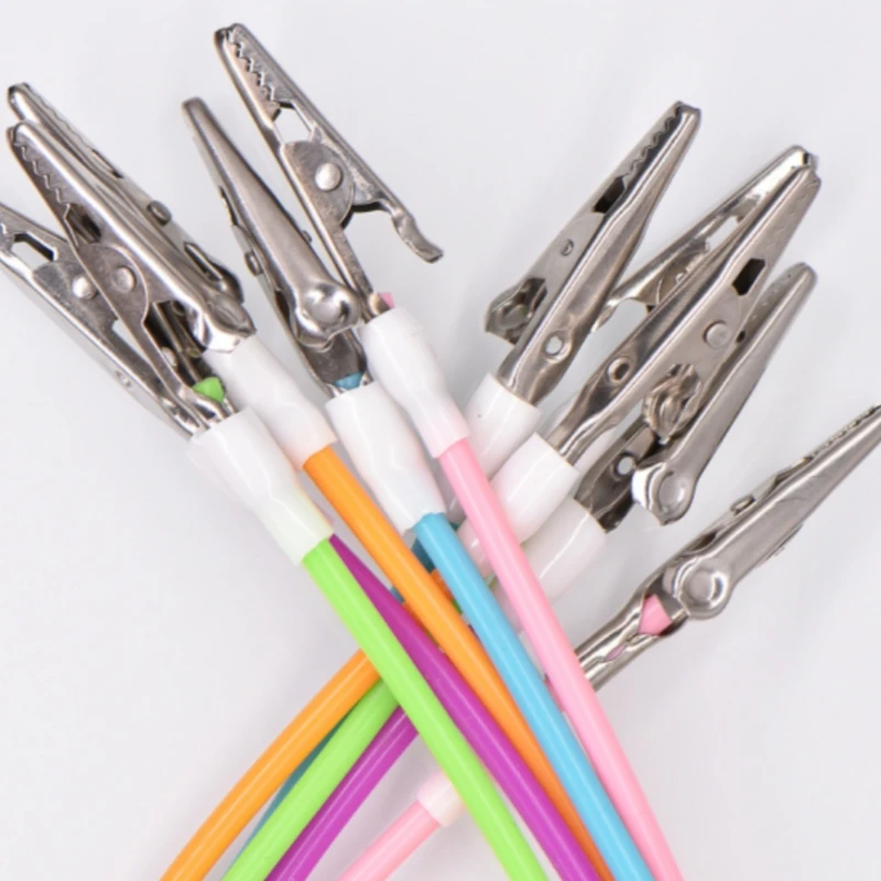 10Pcs Flexible Silicone Colorful Spring Rope Bib Clips Disposable Patient Saliva Towel Scarf Clip Napkin Holder