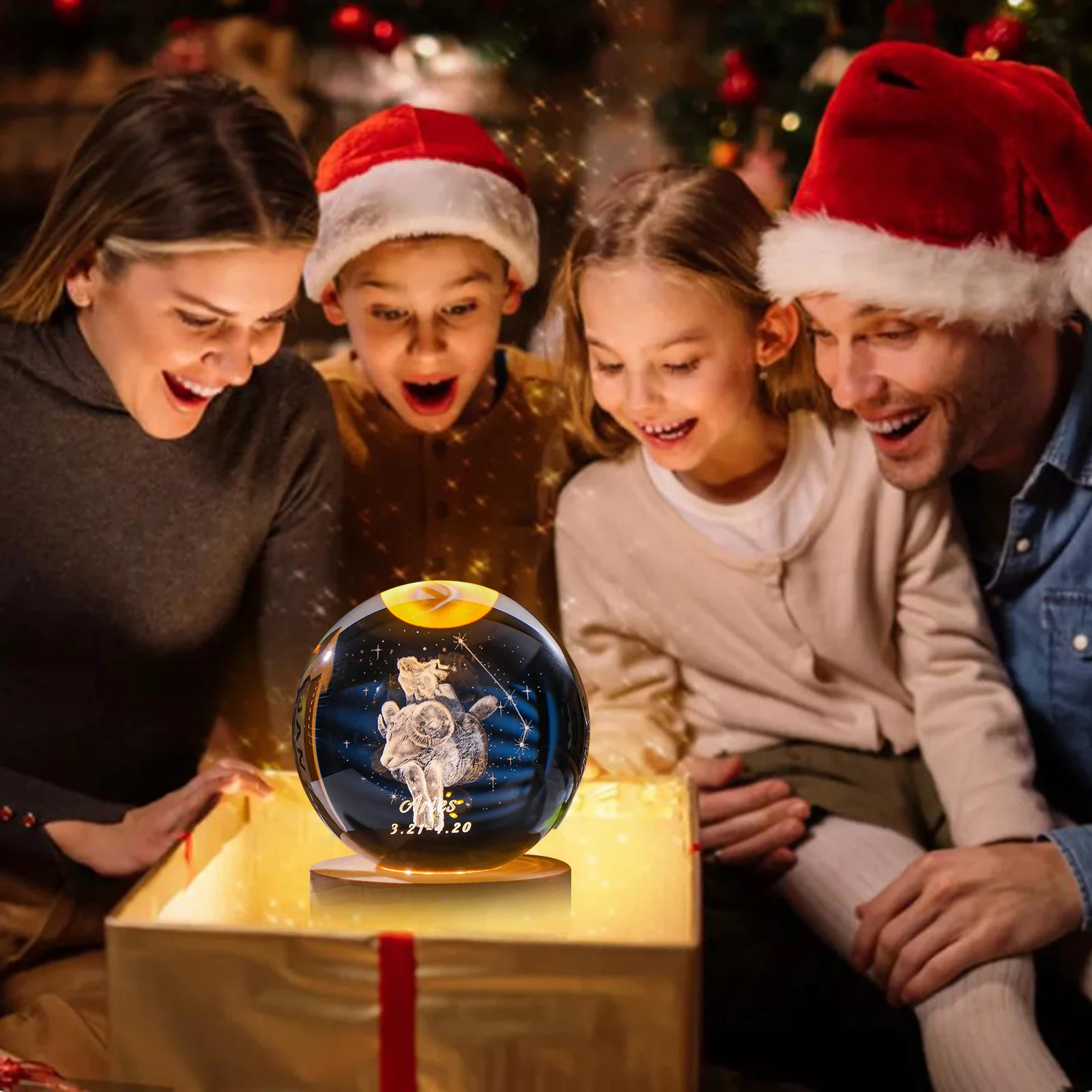 LED 12星座クリスタルボール銀河ランプムーンランプ輝く惑星銀河ナイトライトガラスボール家の装飾誕生日プレゼント