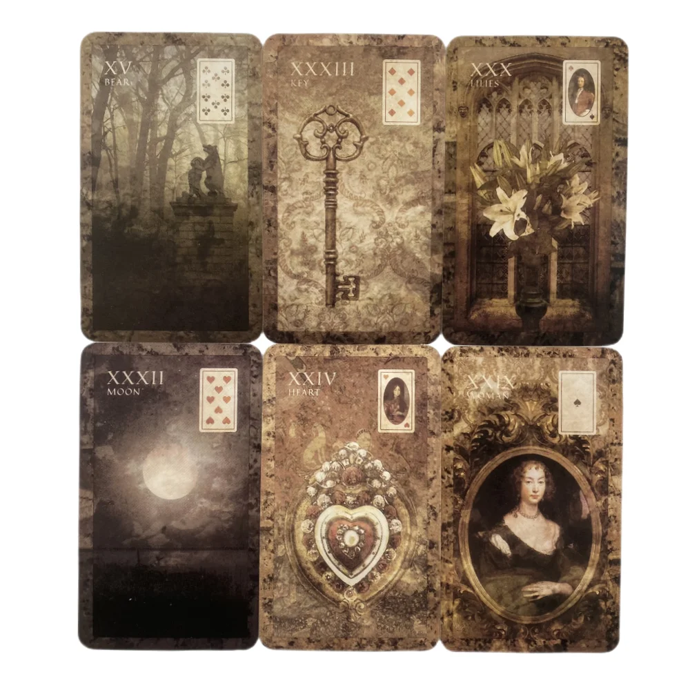 Legend Of The Wizard Laird Lenormand Tarot Deck Leisure Party Table Game Fortune-telling Prophecy Oracle Cards With Guide Book