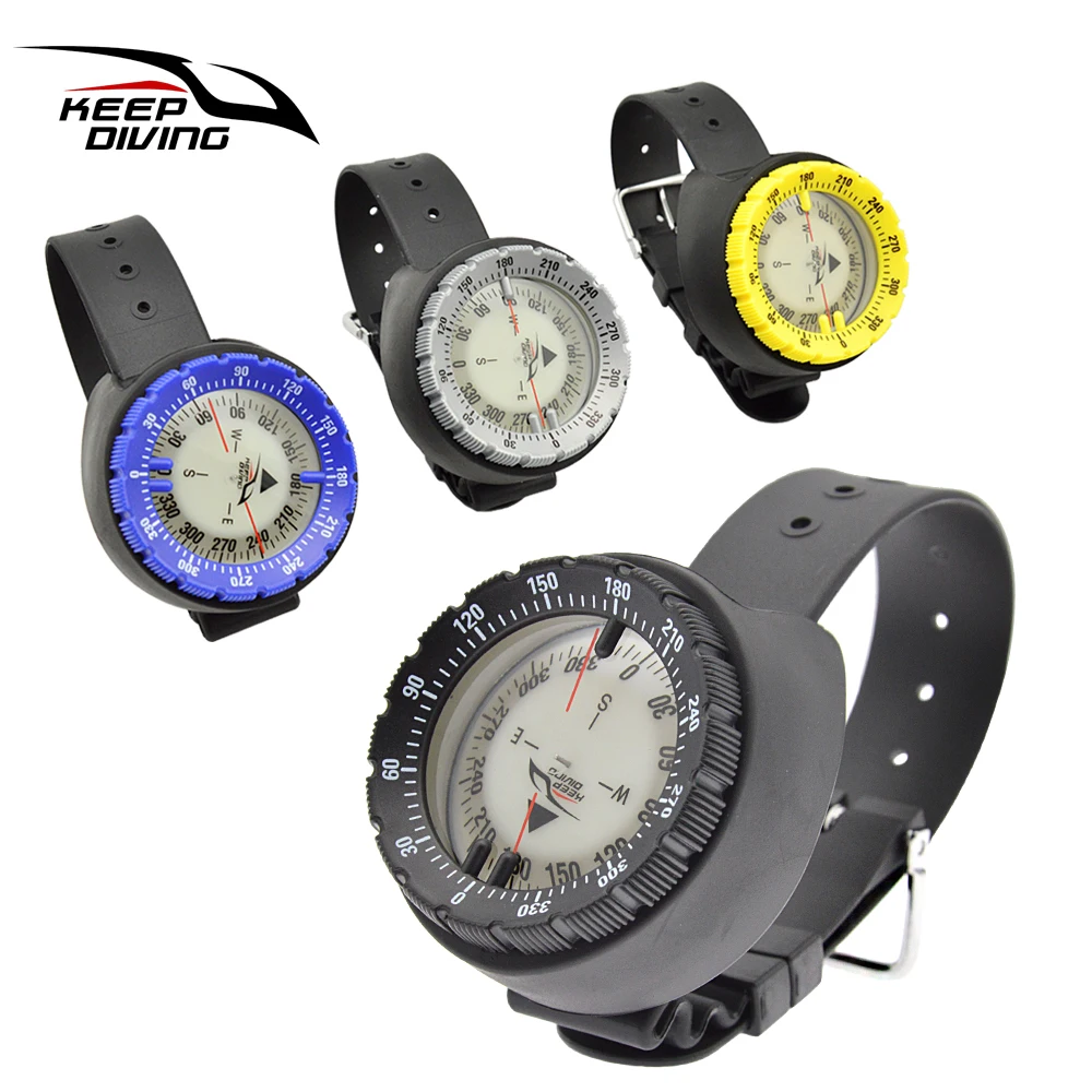 1 set Strong Magnetic 50M Waterproof Diving Compass Balanced Luminous Tec Diver Underwater Direction Watch Equipment Accessory