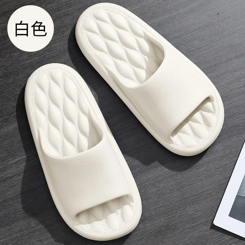 New Women Men Slippers 2024 Summer Beach Ourdoor Slides Indoor Home Slippers Thick Platform Shoes Fashion Soft Flip Flops