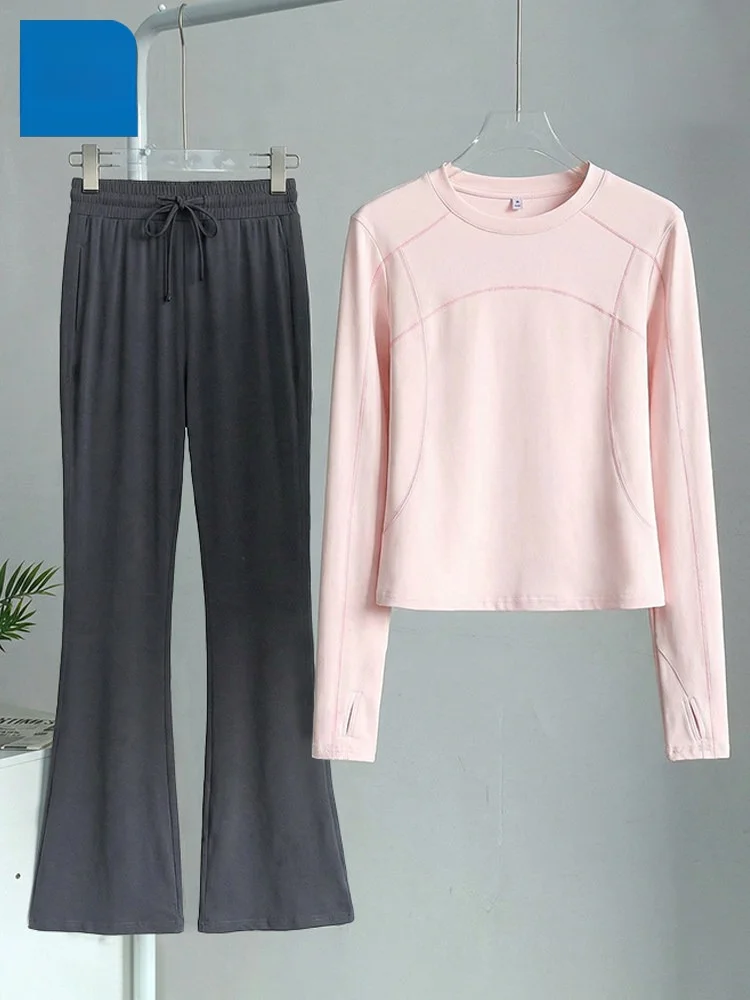 

Jeanswest Women's Yoga Sportswear Set Slim Fit Quick Dry Casual Sportswear New 2026 Style Fashionable Two-Piece Suit
