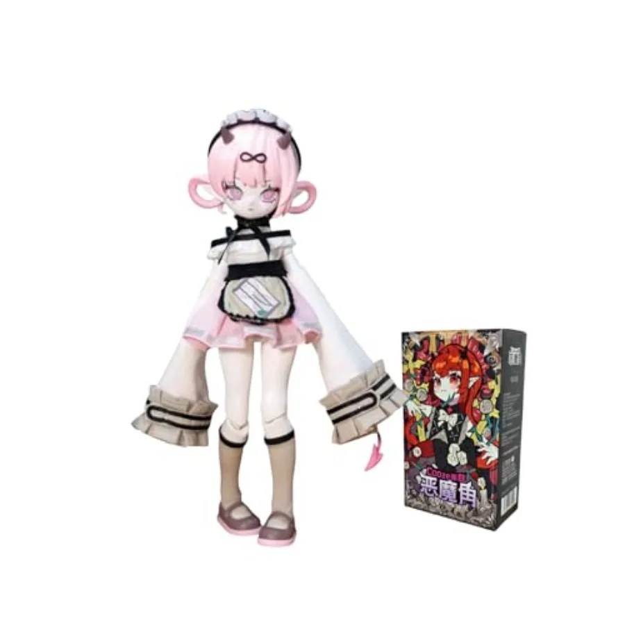 

BJD Blind Box, 1/8 Cute Devil's Horns Series Ball Jointed Blind Box Doll, 8.2 Inches Dress up Doll with Joints, Collectable Act