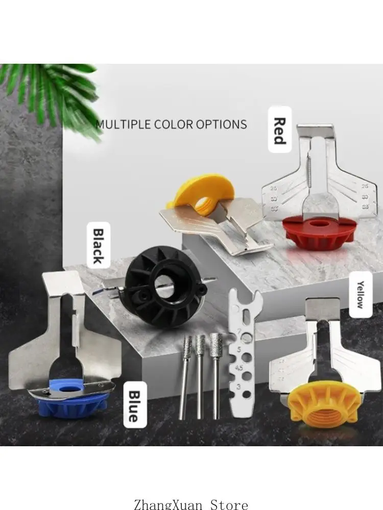 Tooth Sharpening Guide Accessory Set with Metal Guide Parts, Size Reference Plate, and Routine Upkeep Support Use 3XUF