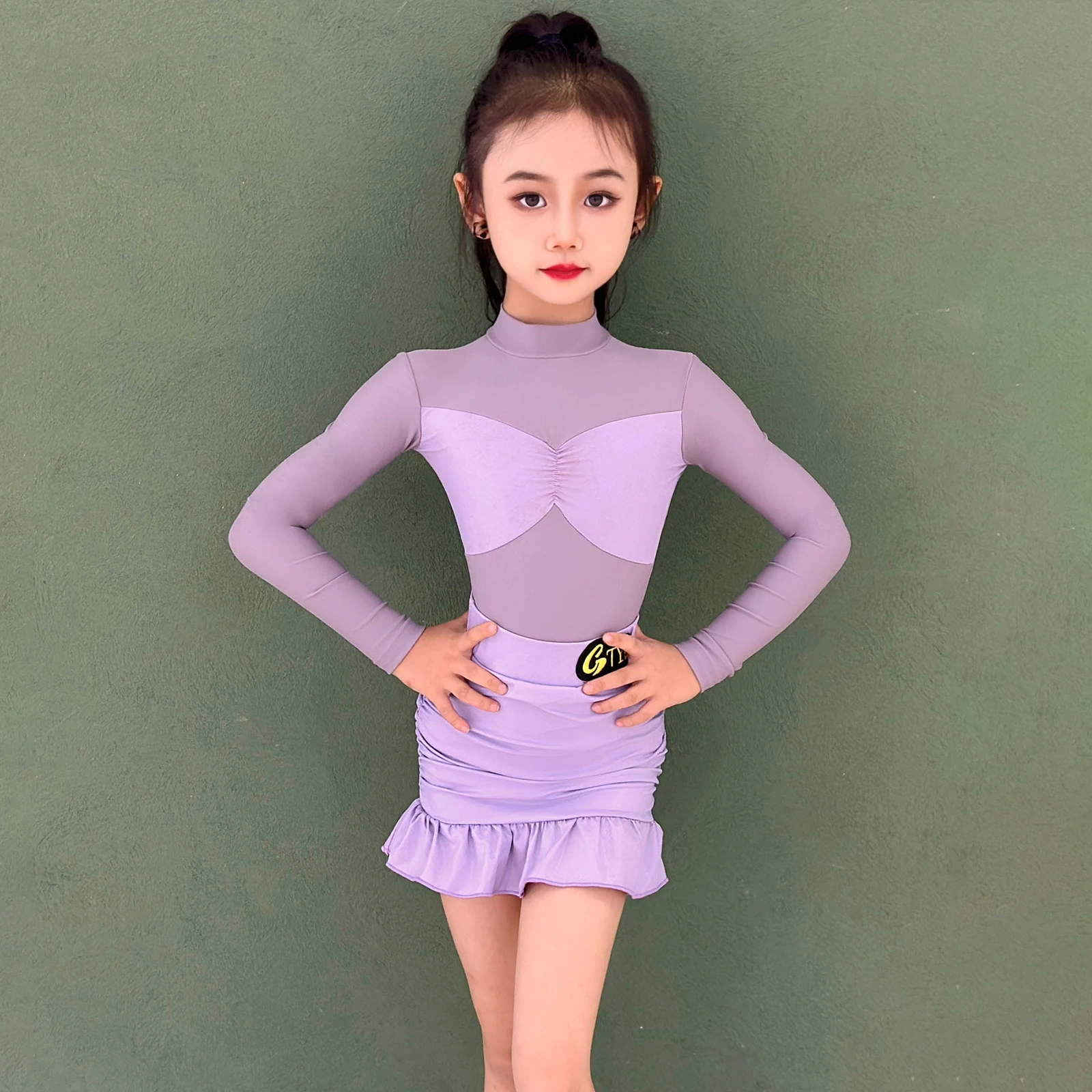 Costume de danse Standard Rumba Samba Tango, robe de danse latine pour filles, robes de salle de bal, robe de pratique latine pour enfants