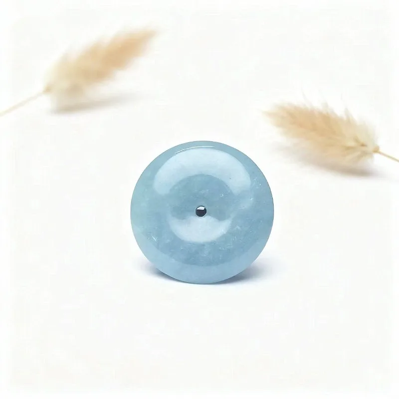 New Real Natural Jade Donut Ping An Knot Pendant Necklace Carved Charm Jadeite Jewelry Fashion Amulet Gift for Men Women view 4