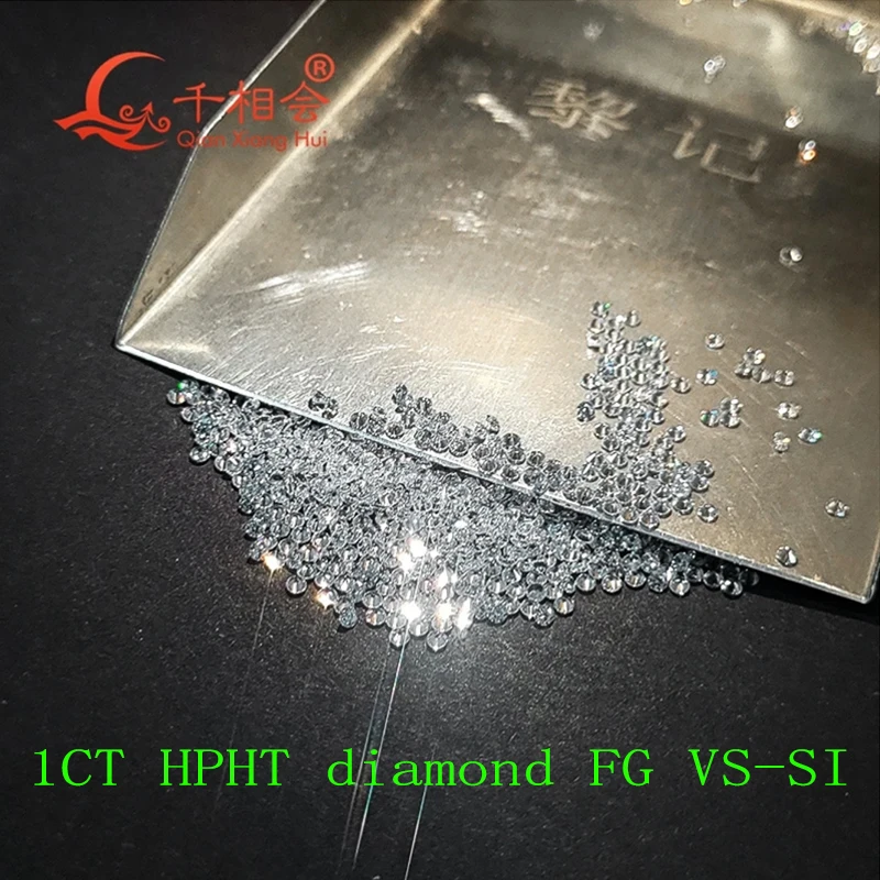 1ct 0.9-3mm HPHT Lab Created melee round diamond D VS1 /FG VS-SI white color Looks Like Diamond loose stone  for jewerly making