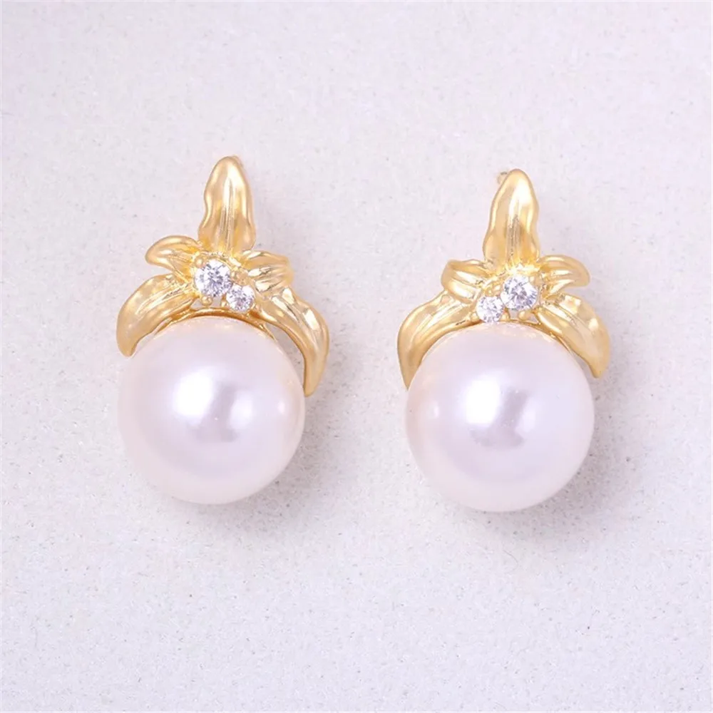 

14K Gold Plated Brass Round Earring Hooks,Pearl Accessories For Earrings,Shvenzy Earwires Fasteners,DIY Earring Findings