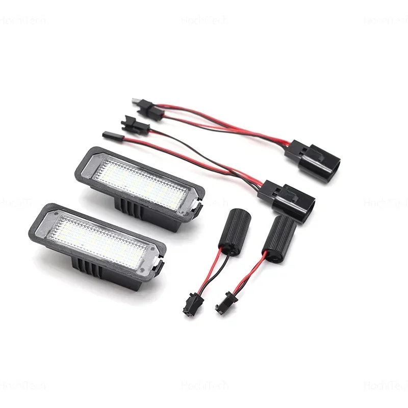 Lampu Tag Pelat Nomor Belakang Canbus Putih LED untuk VW Passat B5 CC Eos Golf MK4 MK5 6 7 MK7 Polo Kursi Luar Biasa Leon Altea Tahan Lama