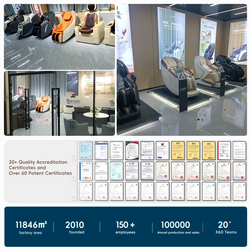 Sn-T60S Luxury Chair Massage Dual Movement Two Roller Combined 3D Dual Core Massage Chair With High Performance