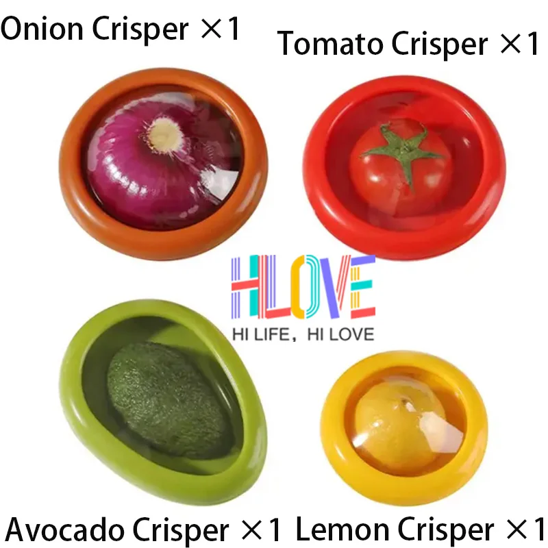 2024 Food Fruit Vegetable Onion Lemon Saver Box Avocado Keeper Fresher Jars Tomato Storage Container Sealed Box Kitchen Gadget