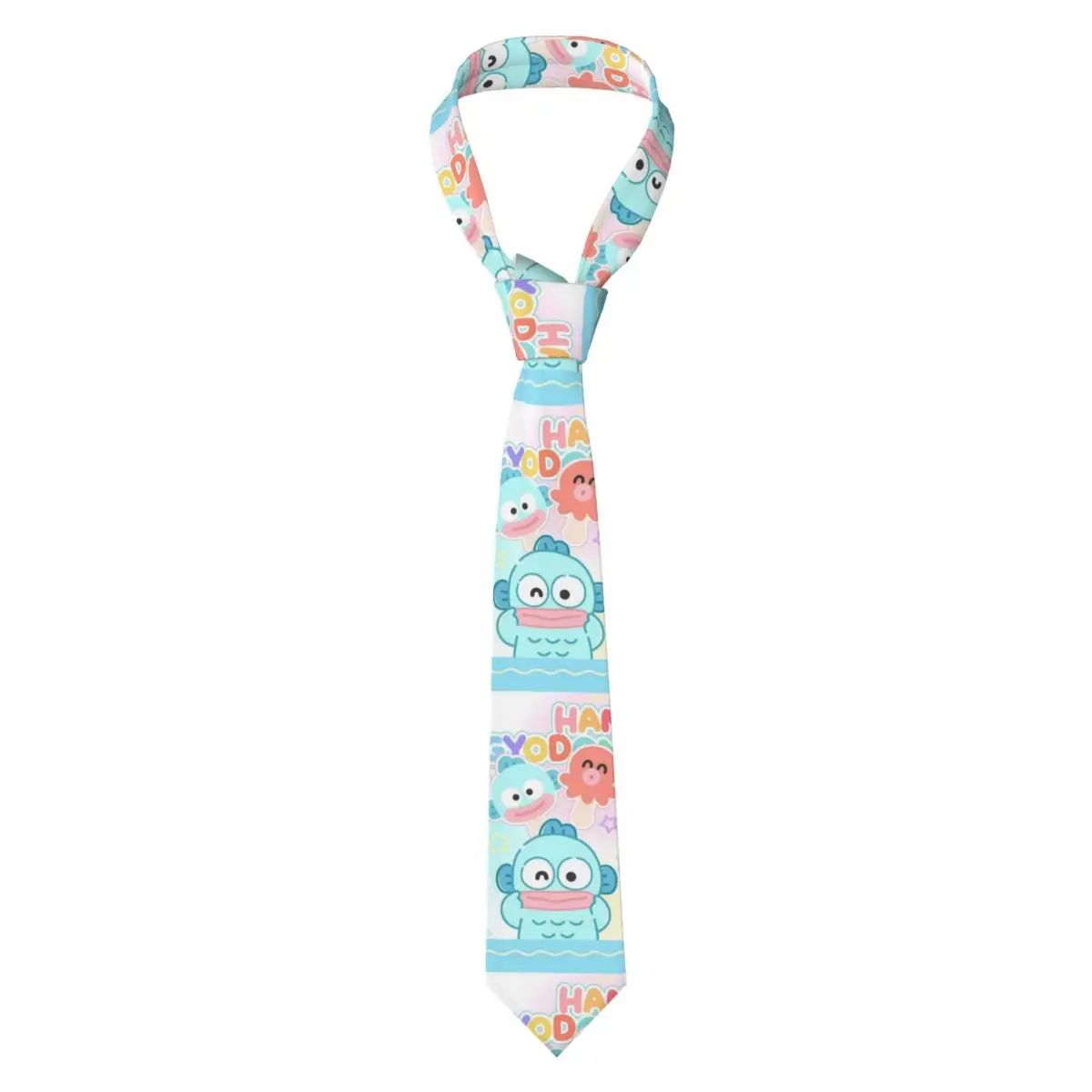 

Cute Hangyodon Cartoon Men Women Necktie Silk Polyester 8 cm Narrow Neck Tie for Mens Wear Cravat Wedding Accessories Business
