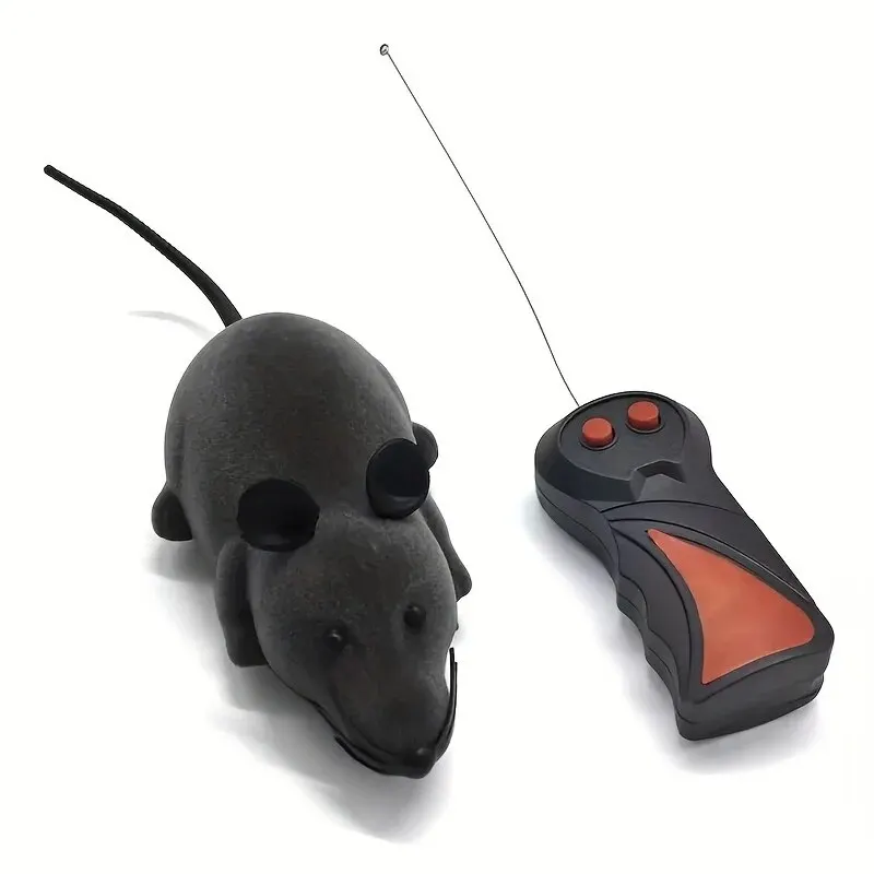 1Pc Remote Control Rat Prank: Trick Your Cat With A Wireless Mouse Toy! Christmas, Halloween, Thanksgiving Gift(Without Battery)