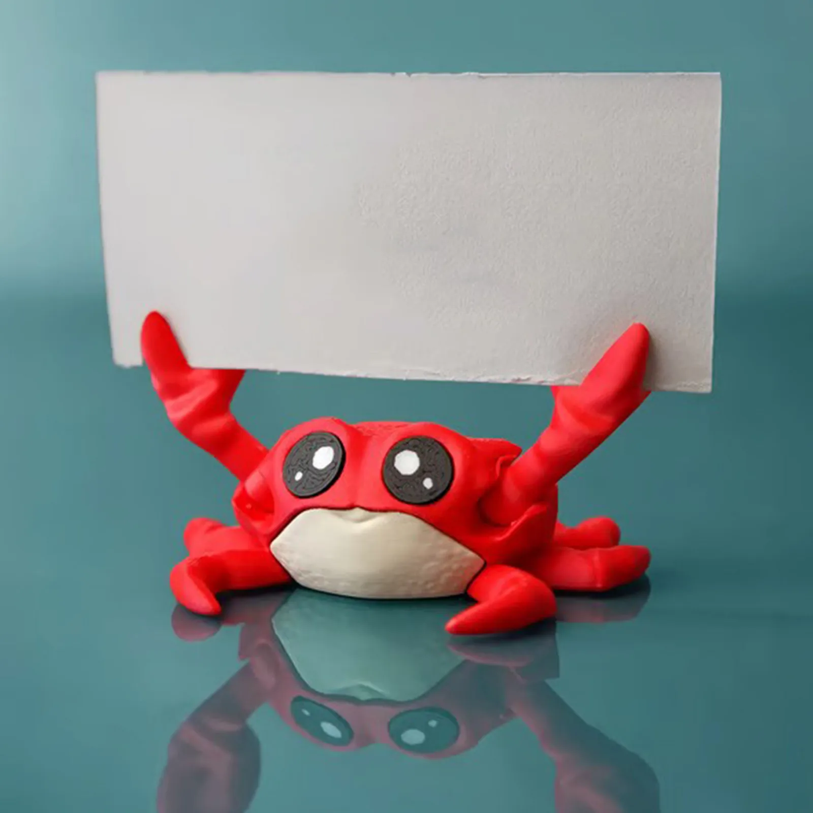 

Cute Home Furnishings Crab Table With 3D Printed Crafts Ornament Red