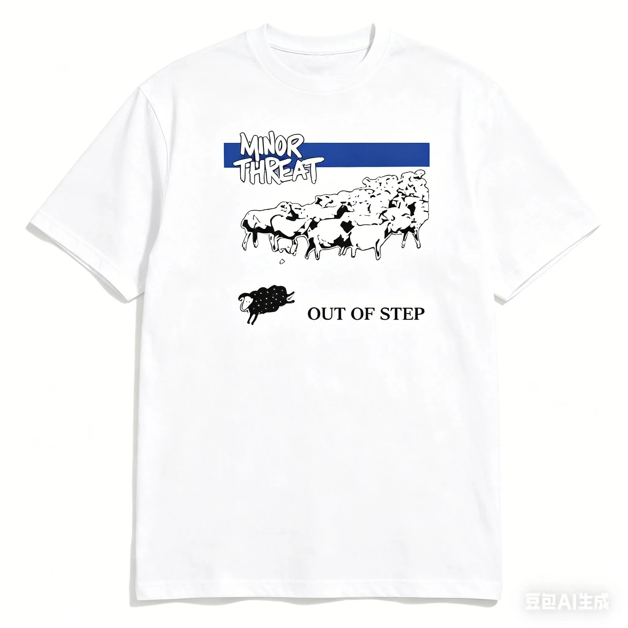 Minor Threat T Shirt Album Out of Step Tshirt American Hardcore Punk Band Graphic Tshirts Fashion Trend Unisex Short-sleev Tee