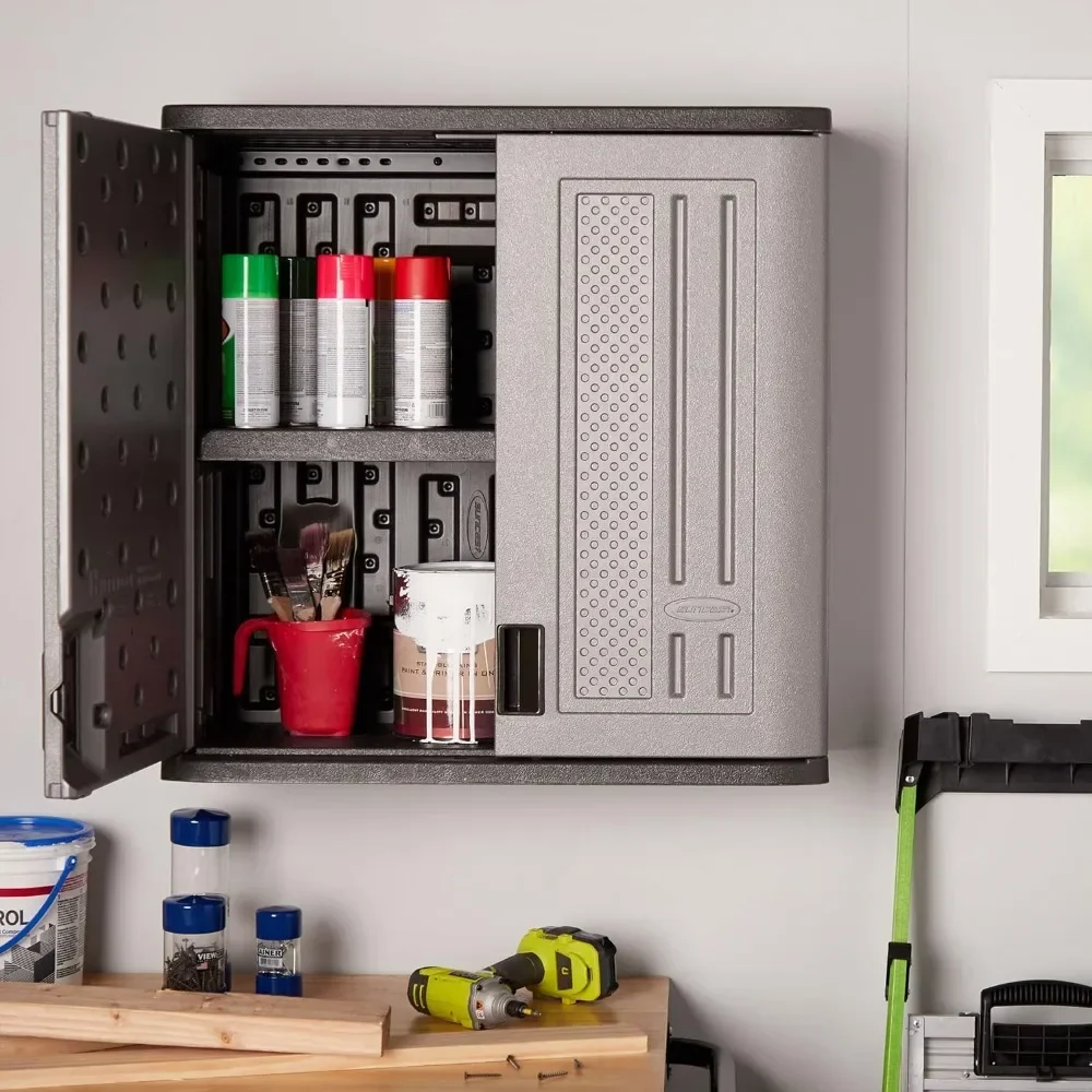 

for BMC3000 Cabinet-Resin Construction for Wall Mounted Garage Storage, 30.25" Organizer, Silver/Platinum A