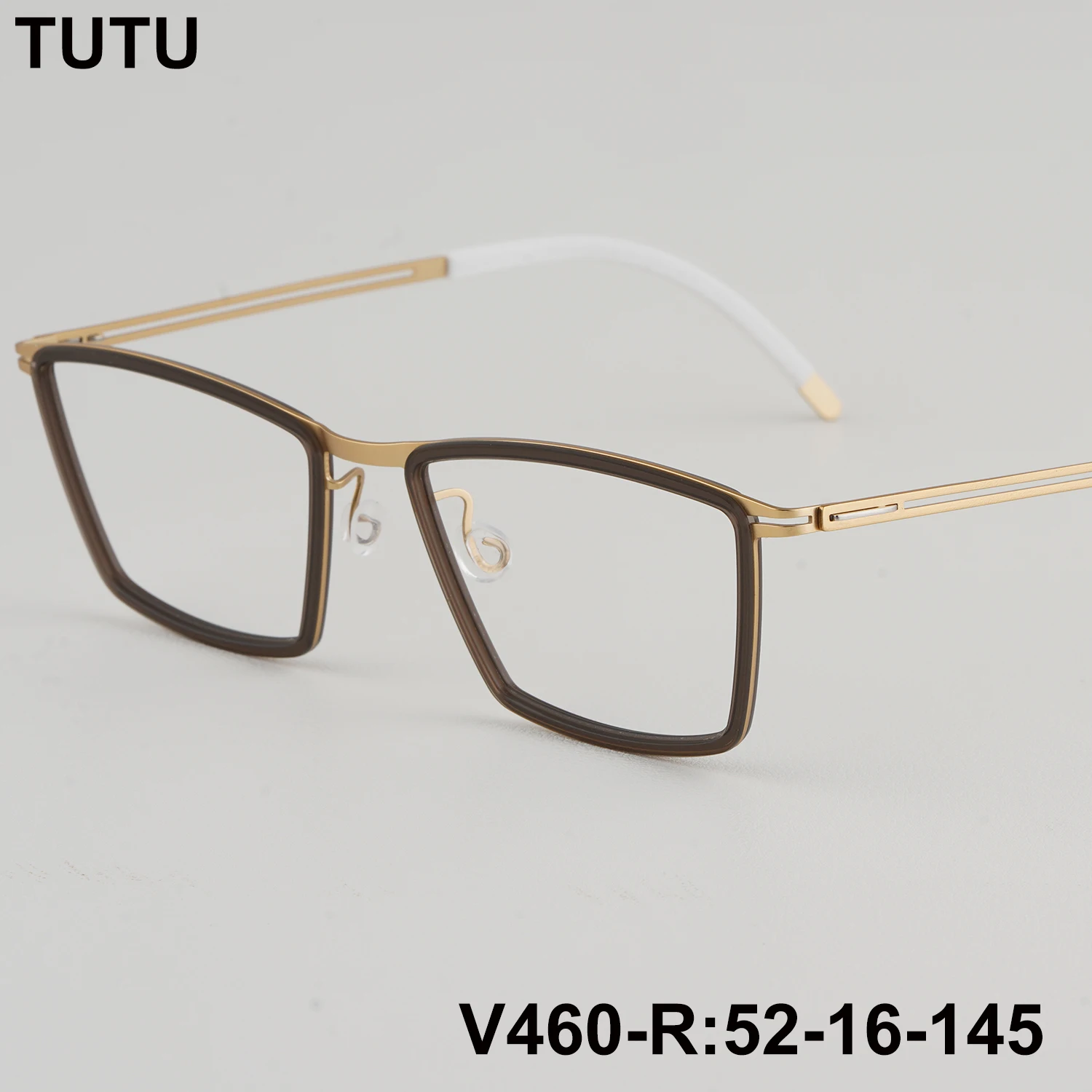 

Норвежский бренд: Мужские и женские ультралегкие квадратные оправы для очков V460-R, безвинтовые, титановые, деловые, высококачественные очки