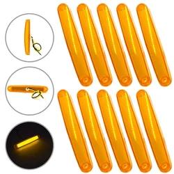 10PCS 9 LED 12V 24V Amber Truck Trailer Side Marker Turn Signal Light Clearance Warning Tail Lamp Brake Indicator Lorry Caravan