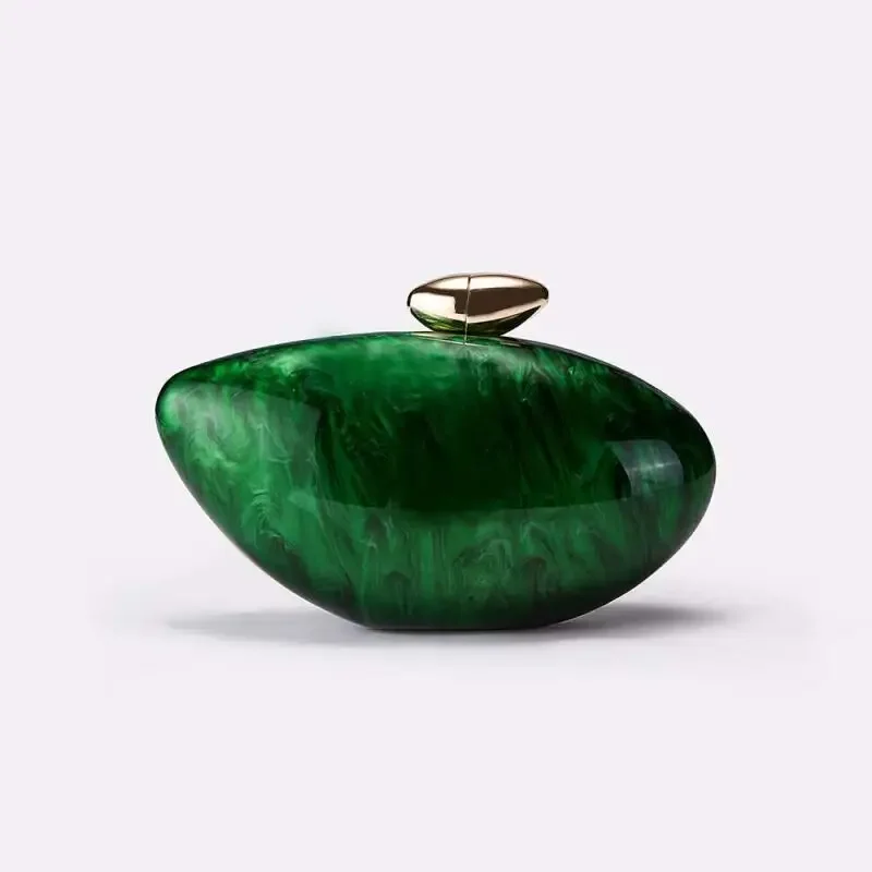 LOUP NOIR Goose Egg Element Women's Bag New Fashionable Simple Marble Pattern Acrylic Bag Personalized Niche Design