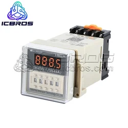 DH48S-2Z Digital Display Time Relay AC380V 220V 24V 12V, Two SetS Of Power On Delay Timer AdjustAble