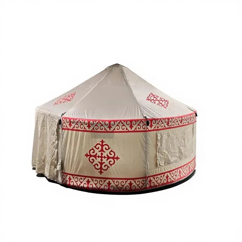 Waterproof inflatable double-layer four season hiking windproof retro outdoor camping tent