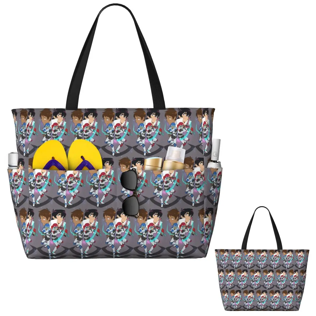 Voltron Legendary Defender Keith Lance Anime Beach Tote Bag Sport Gym Yoga Duffle Large Tote Bag Women Travel Bag Fitness bag