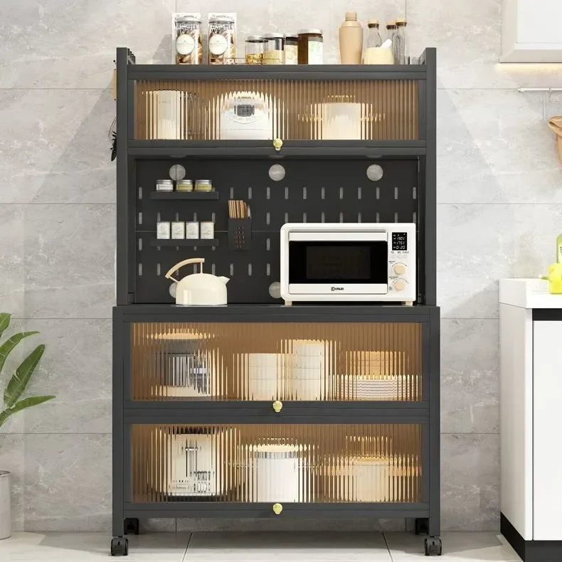 Kitchen Shelf Multi-layer Edge Cabinet Rental House Floor-to-ceiling Home Storage Cabinet Home ！~