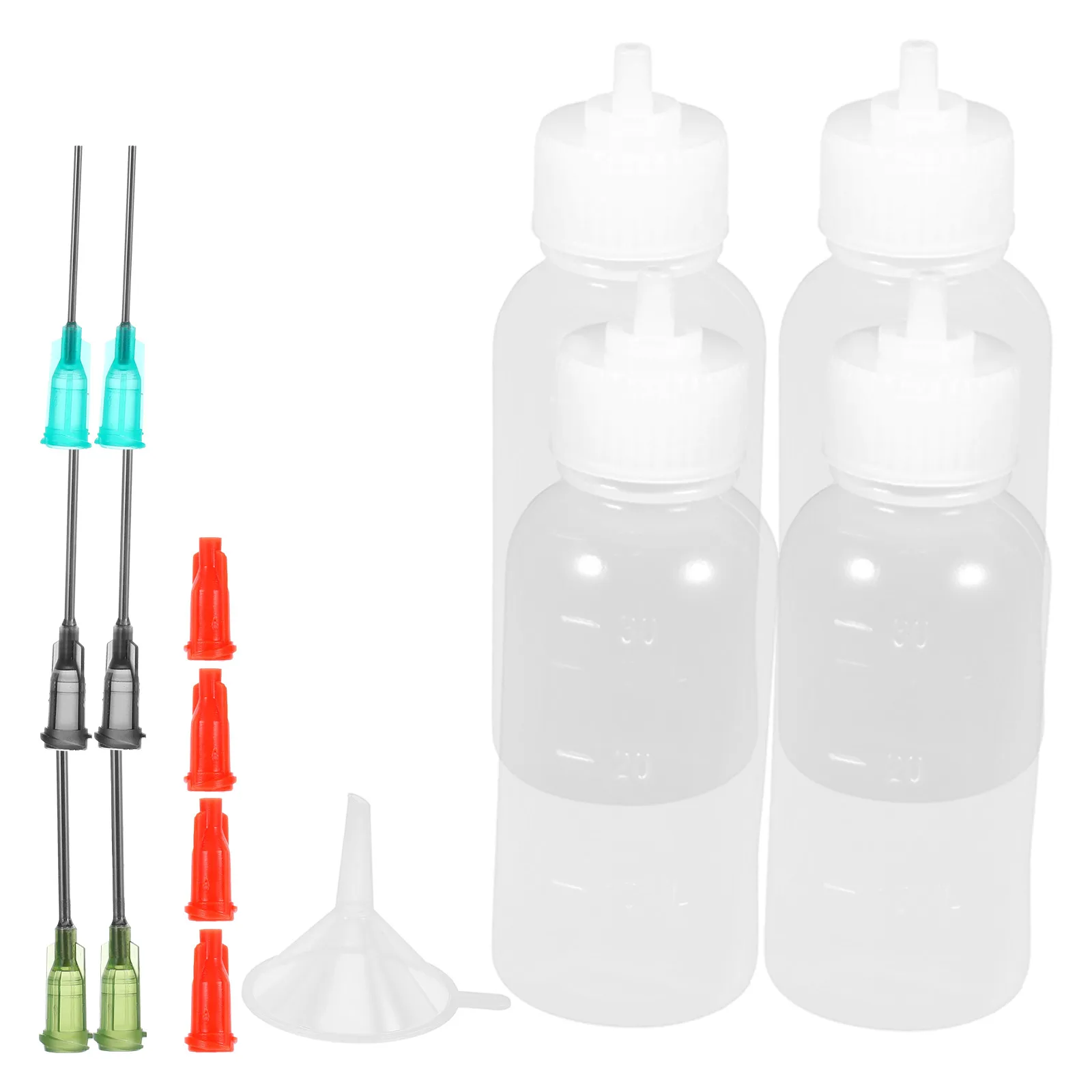 

Plastic Stainless Steel Dispensing Bottle Set Squeeze Needle Applicator Tip Glue Oil Fluids Leak Proof Precision Application