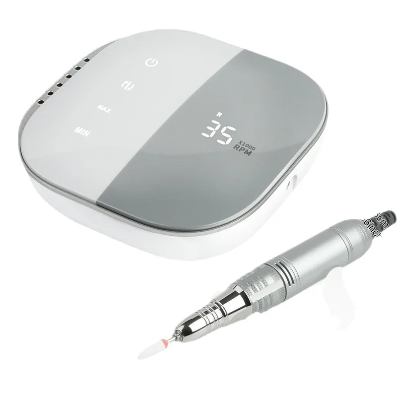 Full Set Electric Nail Drill Machine Low‑Noise Multi‑Function LCD Display All‑Metal Body Professional Manicure Sander Tool