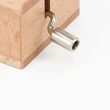 DIY Wooden Music Box with Hand Crank Hole Puncher and Paper Tapes for Creative Music Programming and Interactive Use