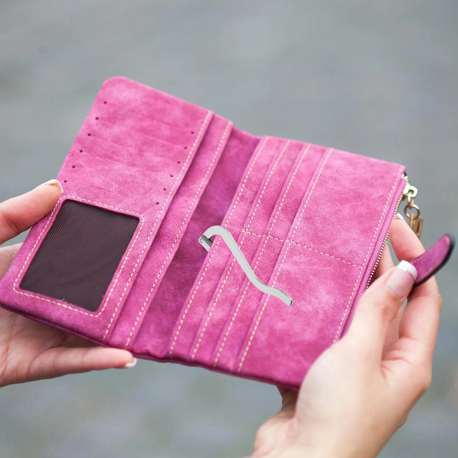 2Pcs Wear-Resistant Zinc Alloy Money Clip Small Portable Spring Clip for Wallet Cash Credit Cards Checks Office Metal Storage