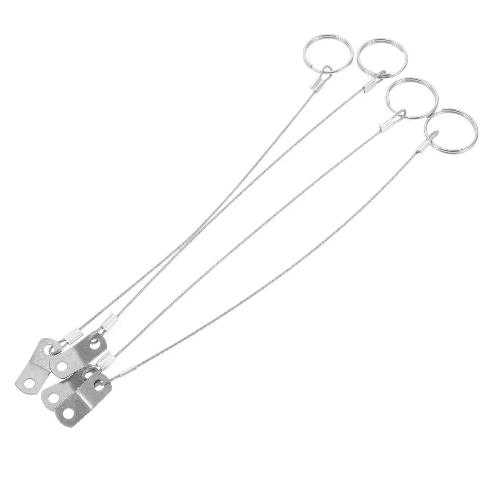 

4Pcs Stainless Steel Tongue Stop Pin Release Safety Pin with Loop End Lanyard for Pontoon Boat Parts Bimini Top Hatches Marine