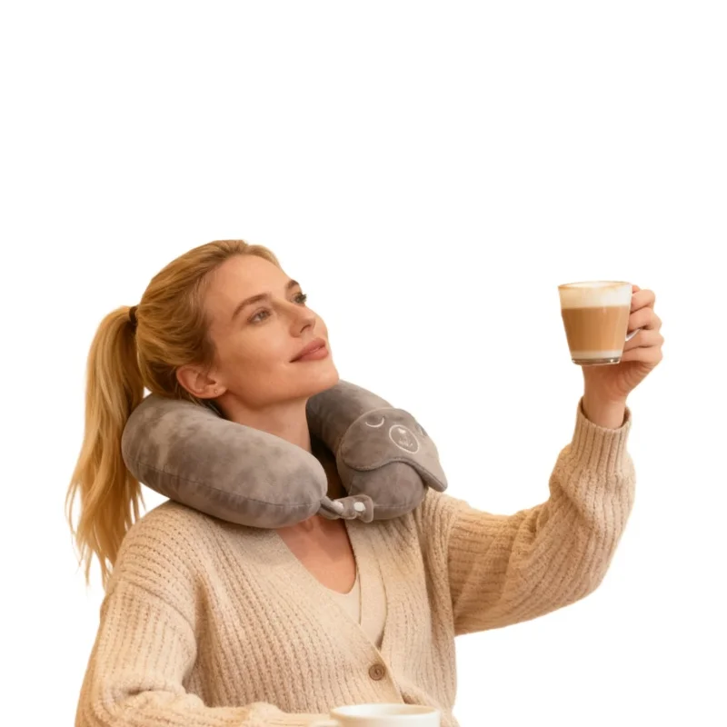 

Мягкая и удобная подушка для шеи из пены с эффектом памяти и маской для глаз — высокая эластичность, съемный чехол для дома и путешествий, рождественский подарок