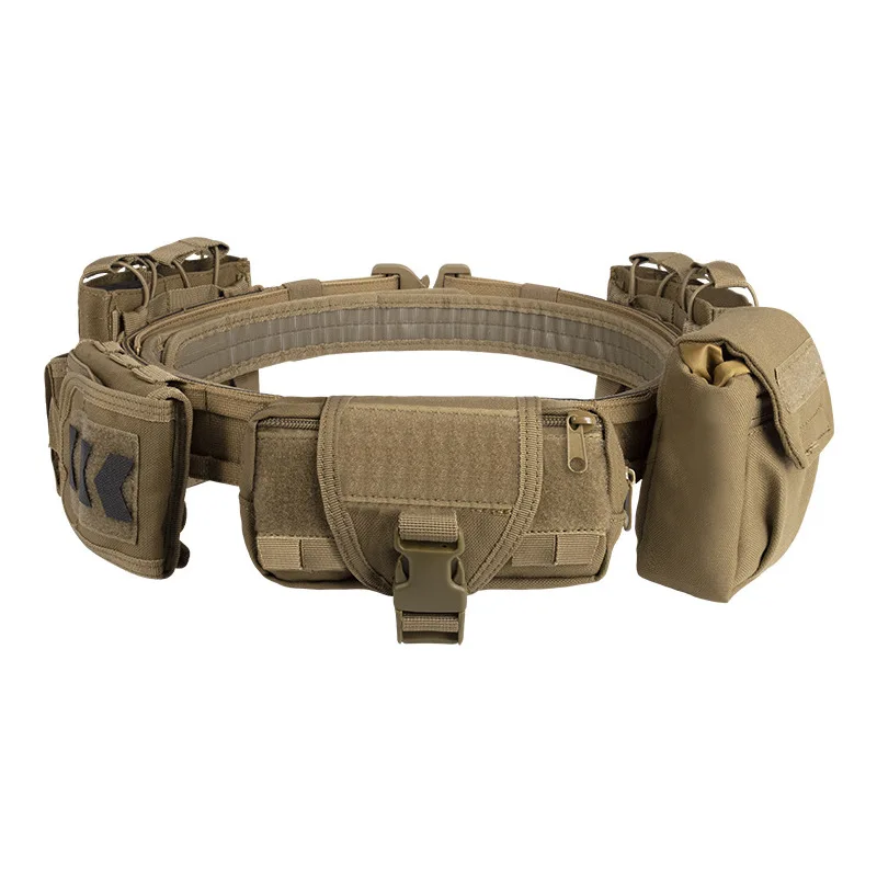 6 in 1 Tactical Waist Bag Tactical Belt with Pouches Hunting Unloading Belt with Pouches Hunting Equipment Wallet Waterproof