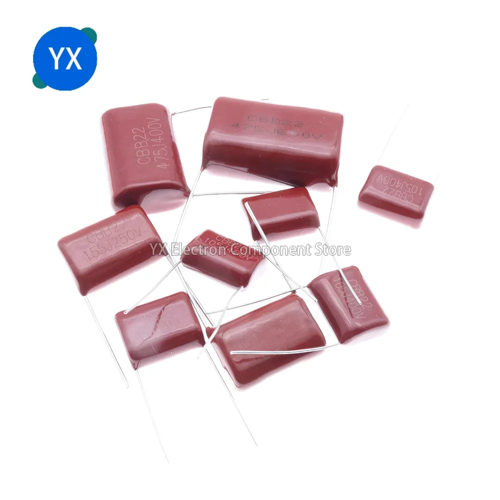 

20~100pcs CBB Polypropylene Film Capacitor 100V 250V 400V 450V 630V 2000V 102J 103J 104J 105J 155J 223J 224J 225J 334J 472J 474J