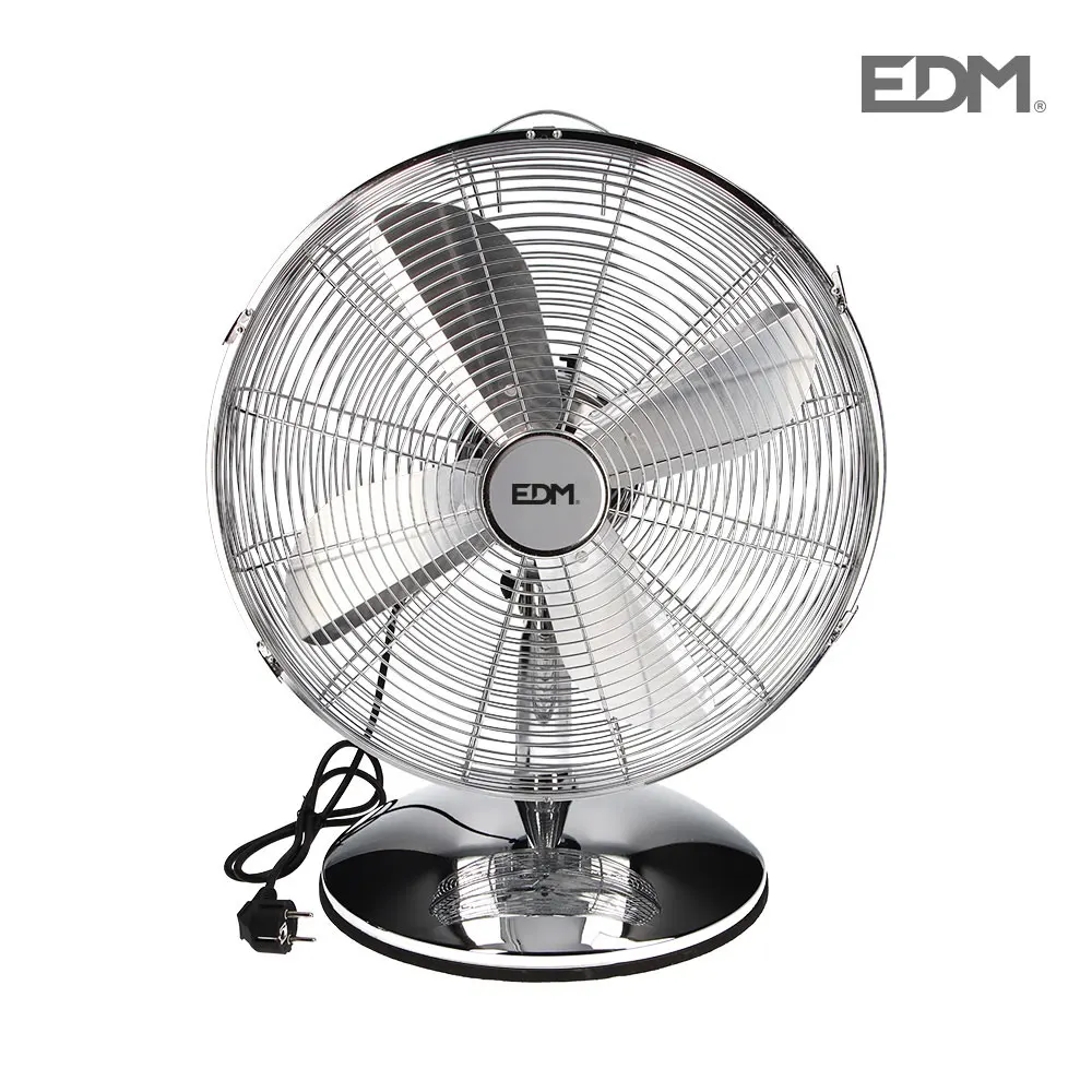 Chrome table top fan 60W Ø blades 40 Cm EDM