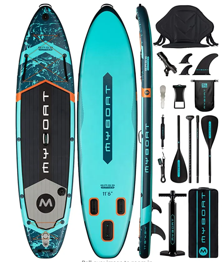 Board Paddle Board 11'6'' Seat Inflatable Stand up SUP Isup Fishing Paddleboard With sup air Pump