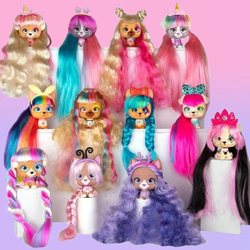 ICH Liebe Vip Haustiere Nette Überraschung Geheimnis Blind Box Spielen Zuhause Mini Haare Drücken Flechten Spielzeug Desktop Ornament Dekor Geburtstag Geschenk