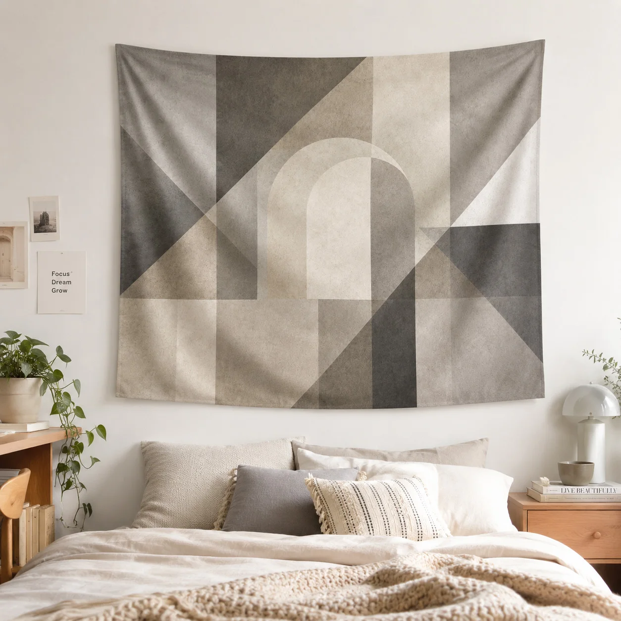 Minimalist Architecture Tapestry Wall Hanging Modern Geometric Aesthetic Room Decor Nordic Bedroom
