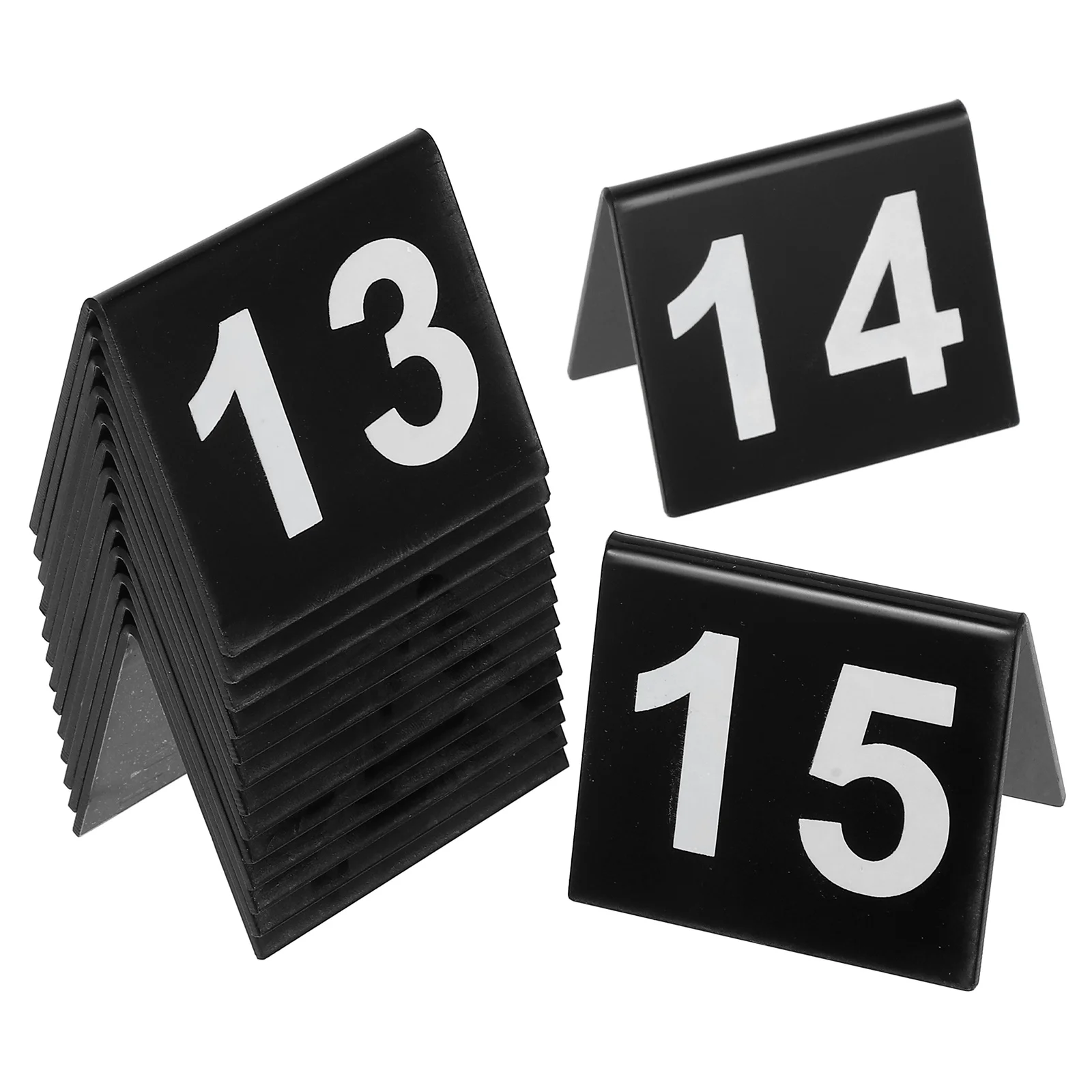 

15Pcs Number Markers for Restaurant Table Acrylic V-Shaped Numbering Signs High Visibility Black White Contrast Easy to Clean