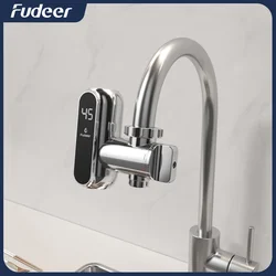 Fudeer Kitchen Electric Water Heater Tap Instant Hot Water Faucet Heater Cold Heating Faucet Tankless Instantaneous Water Heater