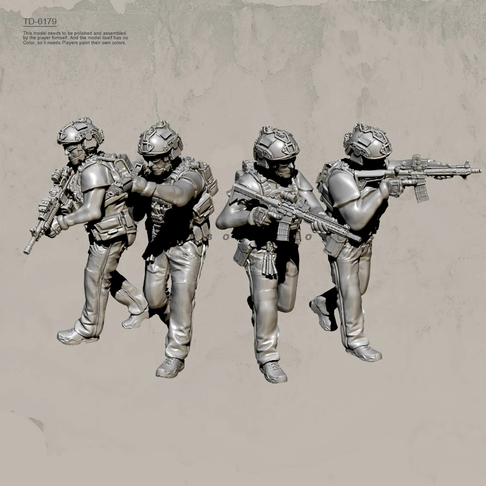 38mm 50mm 75mm Resin Soldier model kits figure colorless and self-assembled （3D Printing ） TD-6179/3D