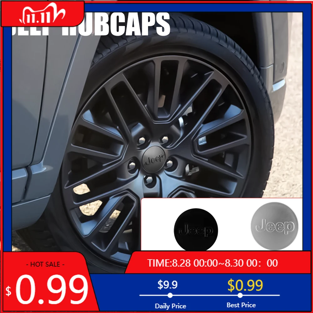 

Подстаканники, 4 шт., колпаки для ступиц колес автомобиля, чехлы для значков, колпаки для автомобильных шин, аксессуары для Jeep Grand Cherokee Wrangler JK Gladiator Pat