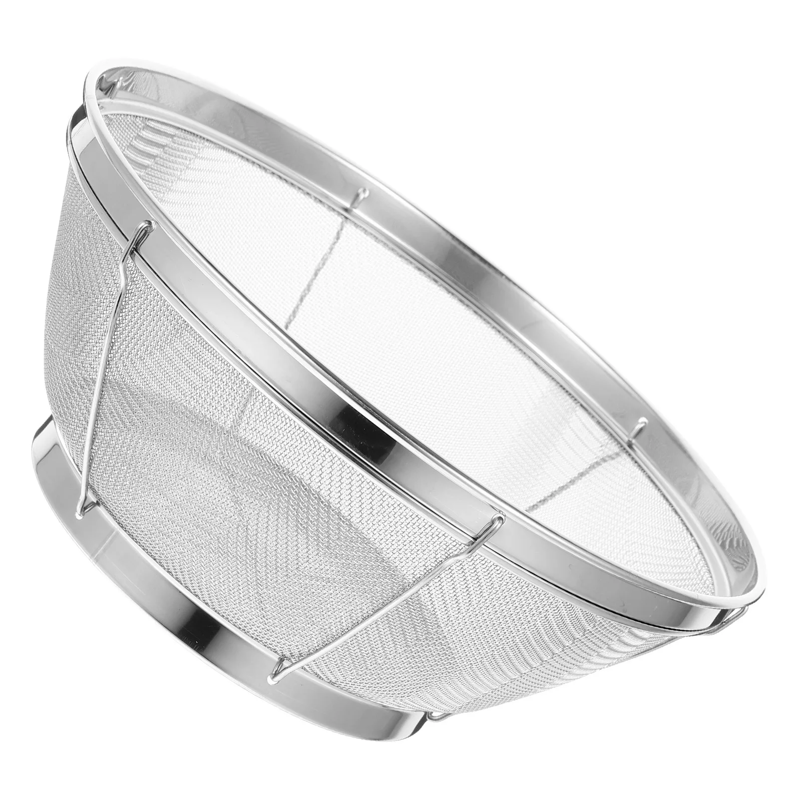 

Stainless Steel Mesh Colander Strainer Basket Drainer Fine Mesh Large Kitchen Rice Washing Bowl Compact Small Strong Hardness