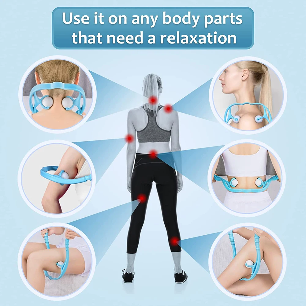 1 PCS Neck Massager for Neck Shoulder Trigger Point Plastic Pressure Point Therapy Neck Massageador Massagem Relieve Hand Roller