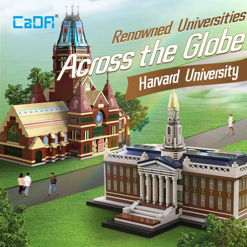 

CADA World Famous Architecture America Harvard University Business School Model Sets Build Bricks DIY Toys For Children Gifts